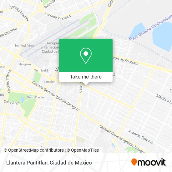 Mapa de Llantera Pantitlan