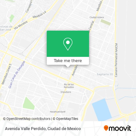 Mapa de Avenida Valle Perdido