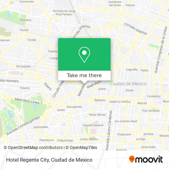 Mapa de Hotel Regente City