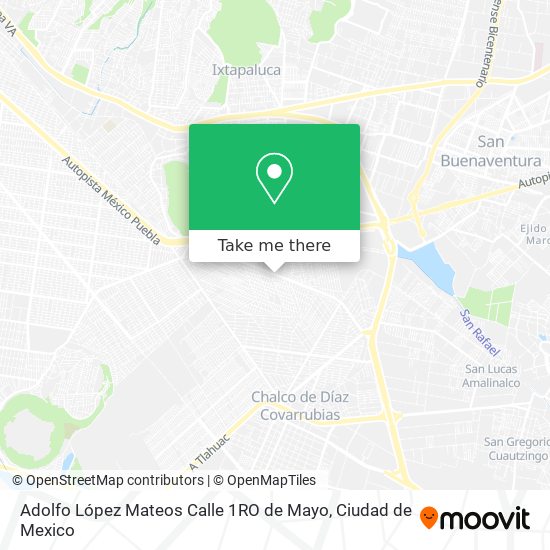 Adolfo López Mateos Calle 1RO de Mayo map