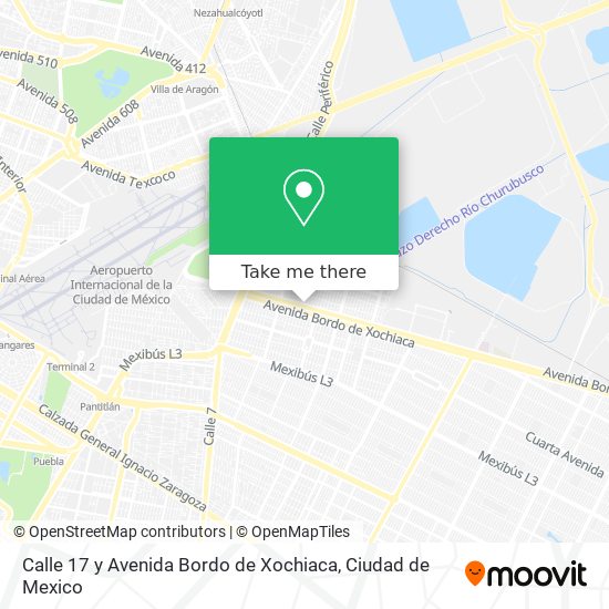 Calle 17 y Avenida Bordo de Xochiaca map
