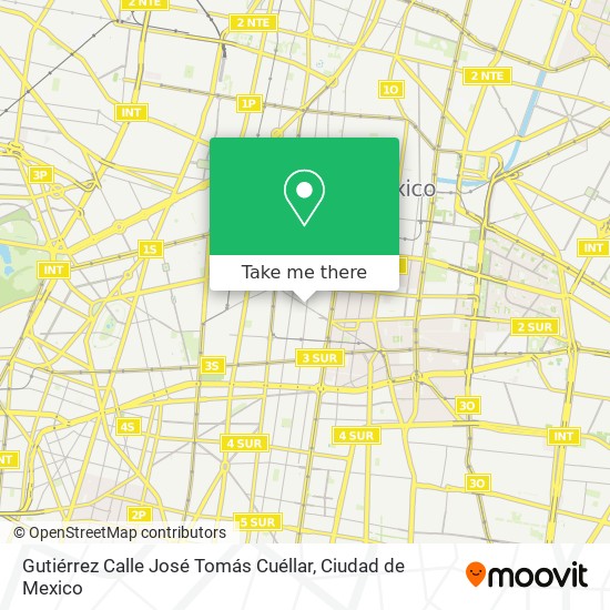 Mapa de Gutiérrez Calle José Tomás Cuéllar