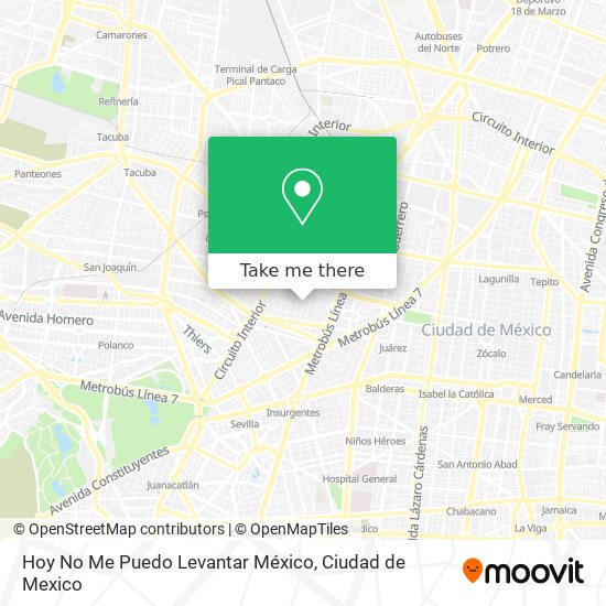 Mapa de Hoy No Me Puedo Levantar México