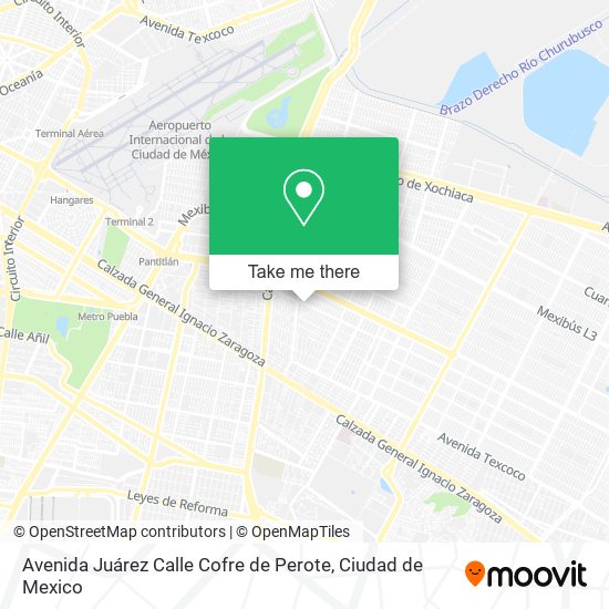 Avenida Juárez Calle Cofre de Perote map