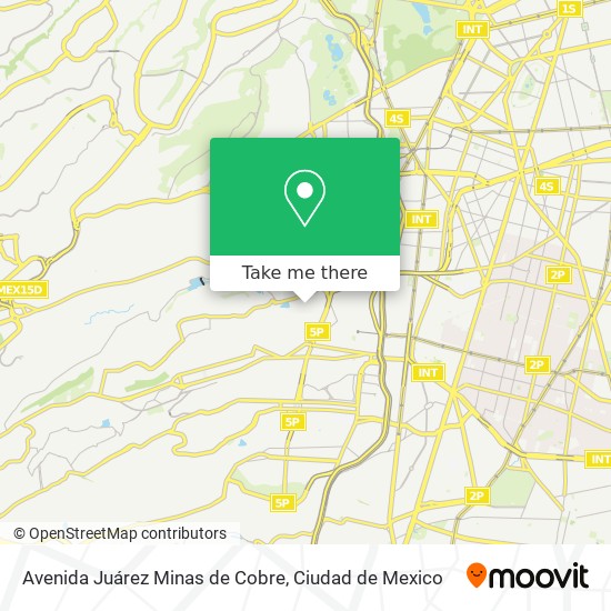 Mapa de Avenida Juárez Minas de Cobre