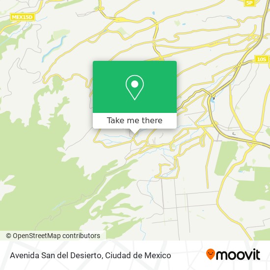 Avenida San del Desierto map