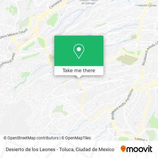 Desierto de los Leones - Toluca map