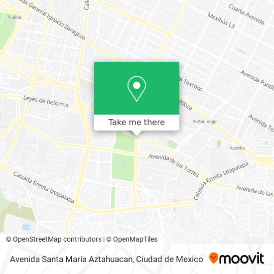 Avenida Santa María Aztahuacan map