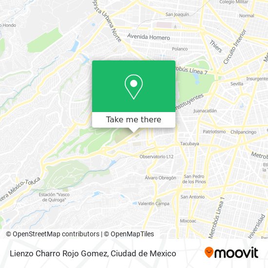 Mapa de Lienzo Charro Rojo Gomez