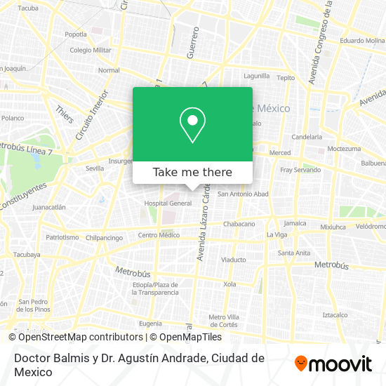 Mapa de Doctor Balmis y Dr. Agustín Andrade