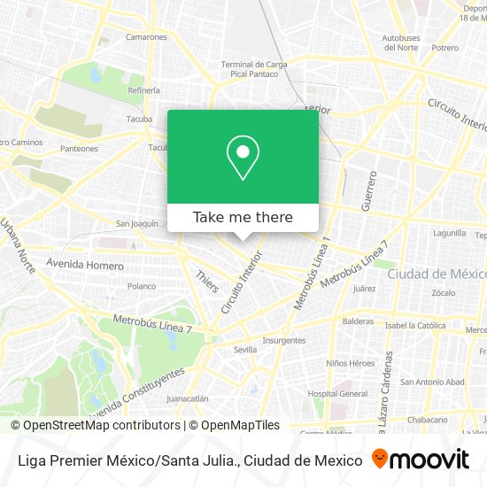 Liga Premier México / Santa Julia. map