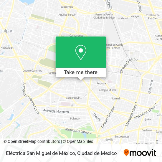 Eléctrica San Miguel de México map