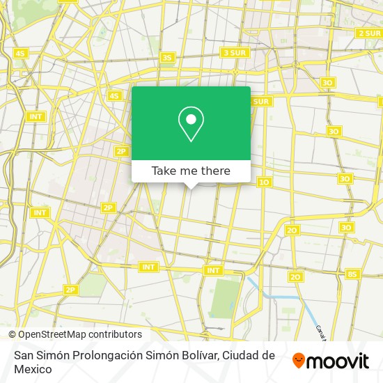 San Simón Prolongación Simón Bolívar map