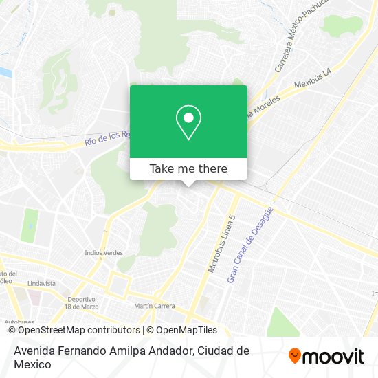 Mapa de Avenida Fernando Amilpa Andador