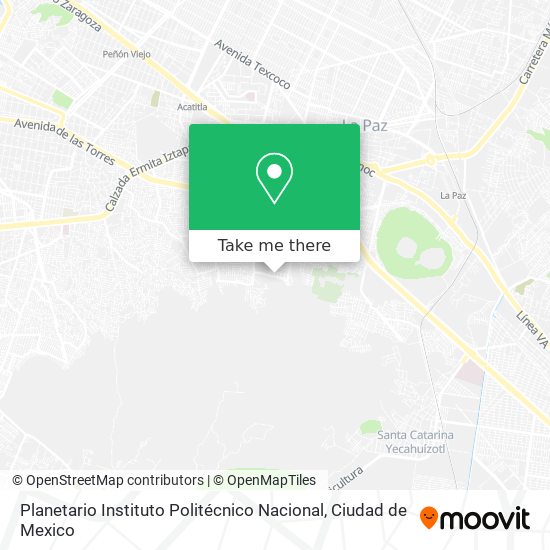 Mapa de Planetario Instituto Politécnico Nacional