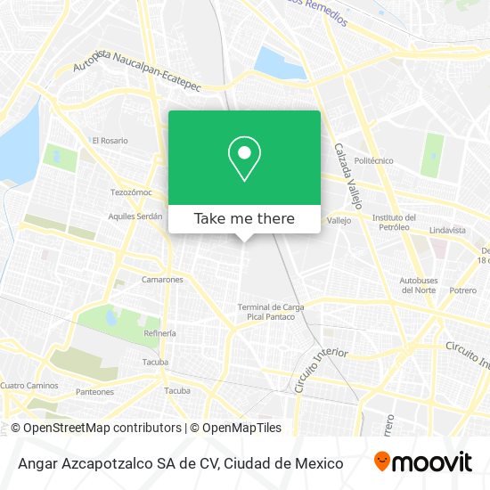 Angar Azcapotzalco SA de CV map