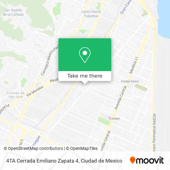 Mapa de 4TA Cerrada Emiliano Zapata 4