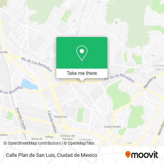 Calle Plan de San Luis map