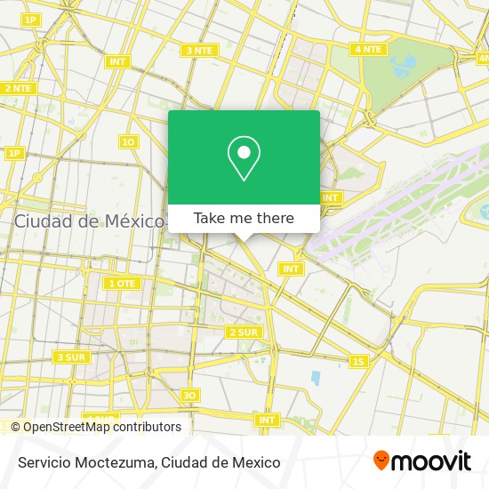 Servicio Moctezuma map