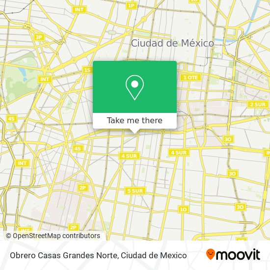 Obrero Casas Grandes Norte map