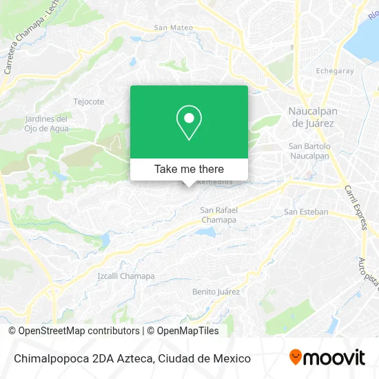 Chimalpopoca 2DA Azteca, Loma Colorada 1ra. Sección map