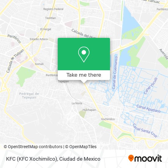 Mapa de KFC (KFC Xochimilco)