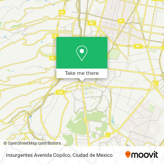 Insurgentes Avenida Copilco map