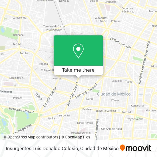 Insurgentes Luis Donaldo Colosio map