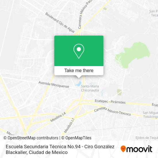 Escuela Secundaria Técnica No.94 - Ciro González Blackaller map