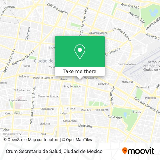 Crum Secretaria de Salud map