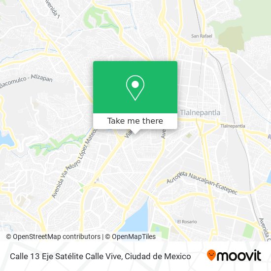 Mapa de Calle 13 Eje Satélite Calle Vive