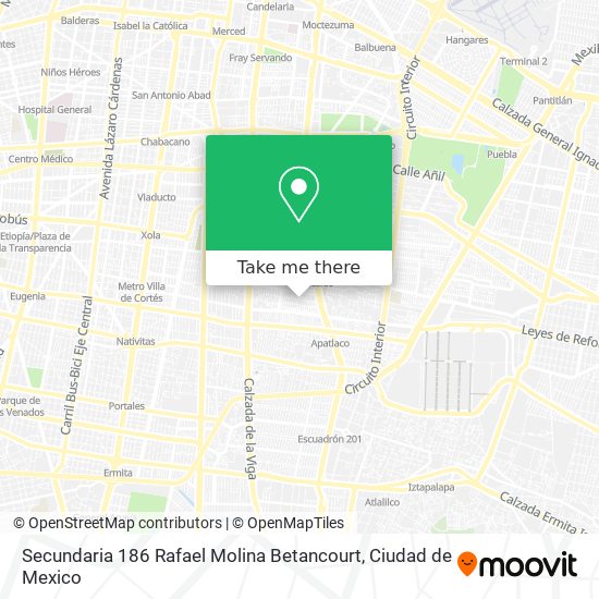 Secundaria 186 Rafael Molina Betancourt map