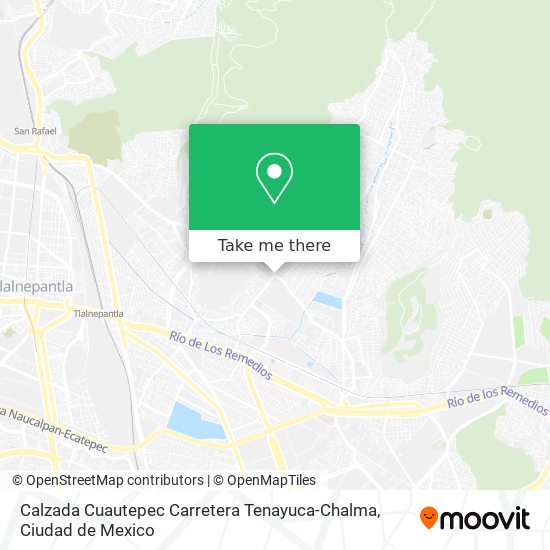 Mapa de Calzada Cuautepec Carretera Tenayuca-Chalma