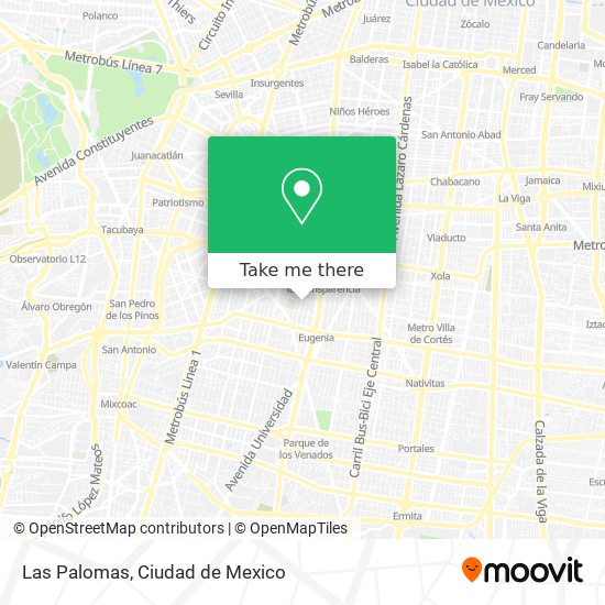 Las Palomas map