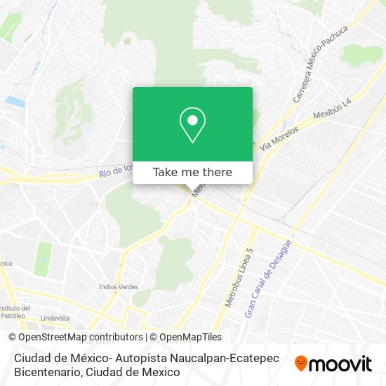 Ciudad de México- Autopista Naucalpan-Ecatepec Bicentenario map