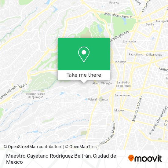 Mapa de Maestro Cayetano Rodríguez Beltrán