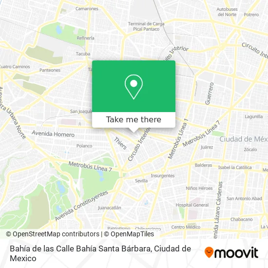 Mapa de Bahía de las Calle Bahía Santa Bárbara