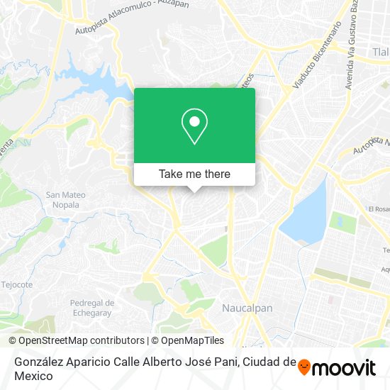 González Aparicio Calle Alberto José Pani map