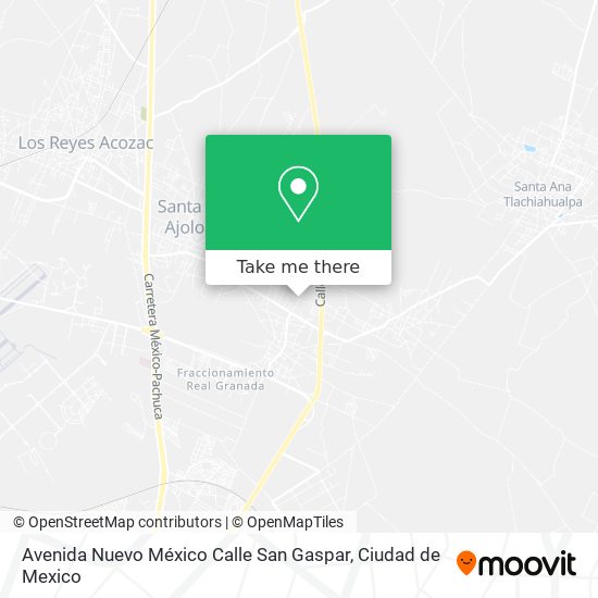 Avenida Nuevo México Calle San Gaspar map