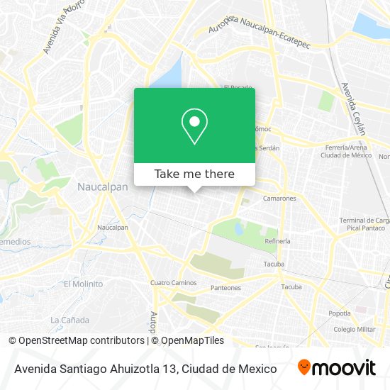 Mapa de Avenida Santiago Ahuizotla 13