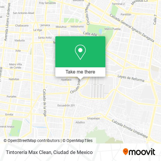 Mapa de Tintorería Max Clean