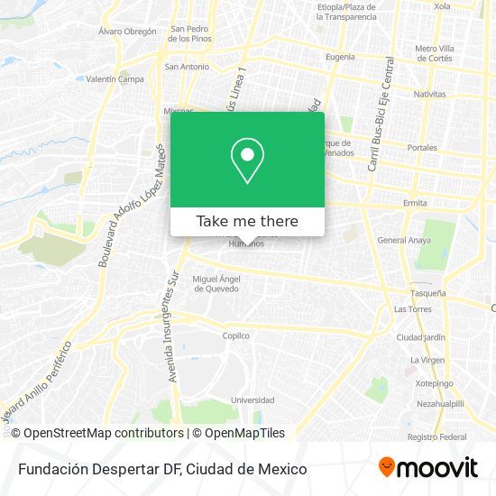 Fundación Despertar DF map