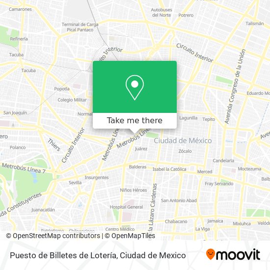 Puesto de Billetes de Lotería map