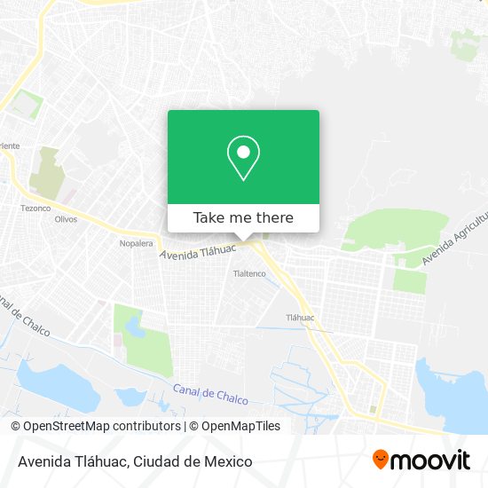 Mapa de Avenida Tláhuac