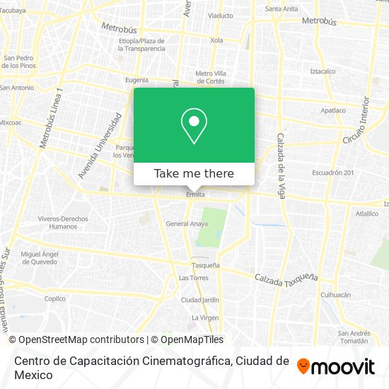 Mapa de Centro de Capacitación Cinematográfica