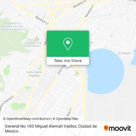 General No 160 Miguel Alemán Valdez map