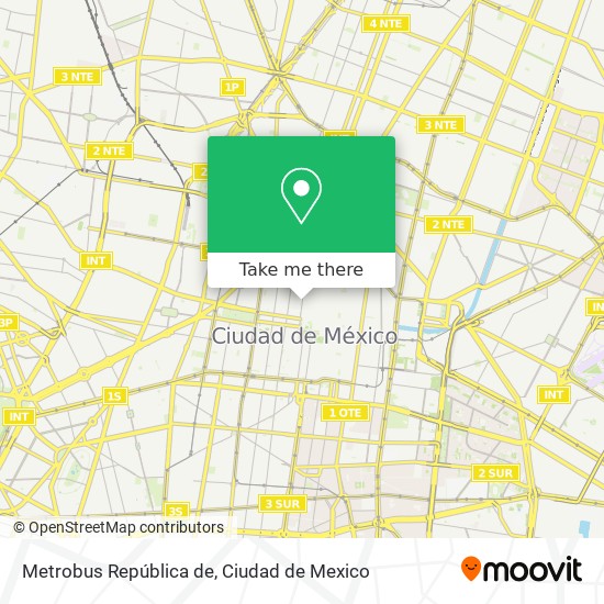 Metrobus República de map