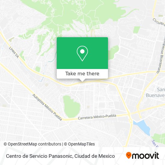 Mapa de Centro de Servicio Panasonic