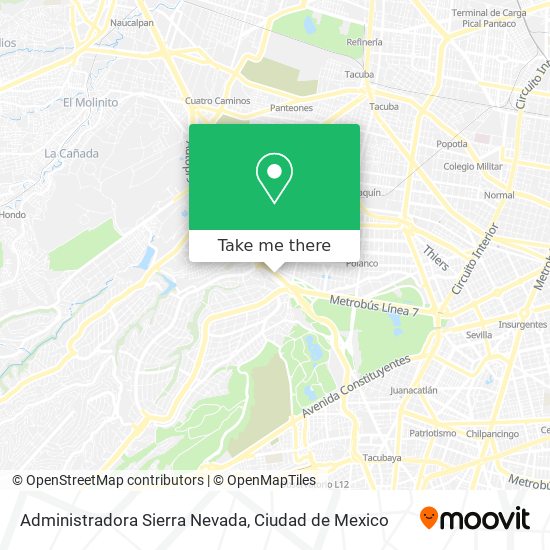 Administradora Sierra Nevada map