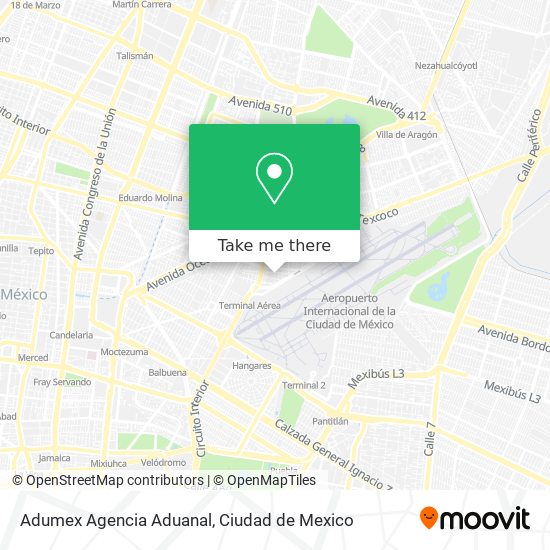 Mapa de Adumex Agencia Aduanal